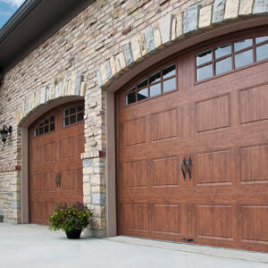 Gallery® Steel Grooved panel steel carriage house garage doors with or without insulation.